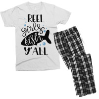 Reel Girls Fish Yall Quote Men's T-shirt Pajama Set | Artistshot