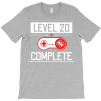 Level 20 Complete 20th Birthday Year Old Gamer Gif T-shirt | Artistshot