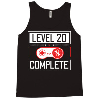 Level 20 Complete 20th Birthday Year Old Gamer Gif Tank Top | Artistshot