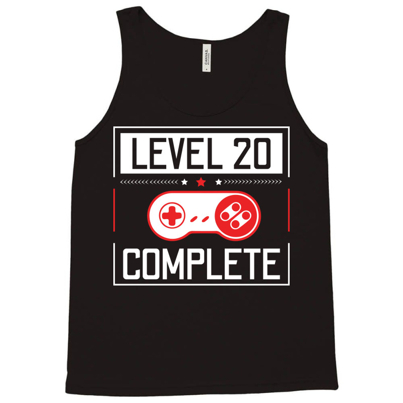 Level 20 Complete 20th Birthday Year Old Gamer Gif Tank Top by chytasroullez | Artistshot