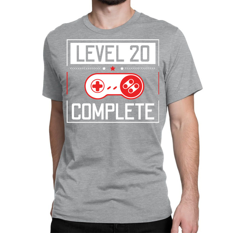 Level 20 Complete 20th Birthday Year Old Gamer Gif Classic T-shirt by chytasroullez | Artistshot