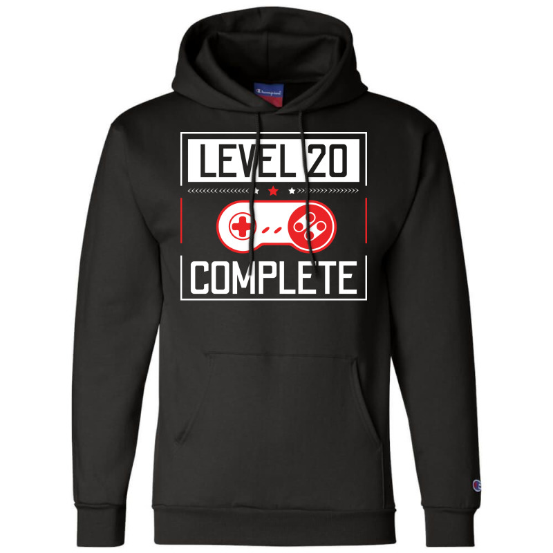 Level 20 Complete 20th Birthday Year Old Gamer Gif Champion Hoodie by chytasroullez | Artistshot