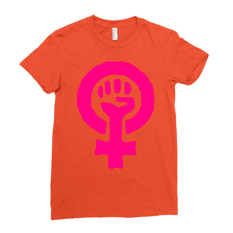 Feminism Symbol Yellow Ladies Fitted T-Shirt by shiikuamast | Artistshot