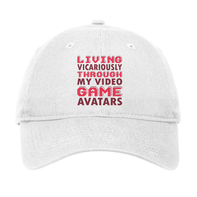 Living Vicariously Funny Gaming Tumblr (1) Adjustable Cap by chytasroullez | Artistshot