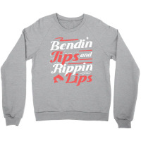 Fisherman Bendin Tips Rippin Lips Fly Fishing Gift Crewneck Sweatshirt | Artistshot