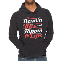 Fisherman Bendin Tips Rippin Lips Fly Fishing Gift Vintage Hoodie | Artistshot