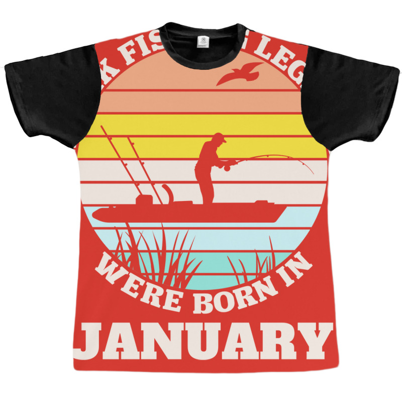 Kayak Fishing Legends Were Born January Cool Graphic T-shirt | Artistshot