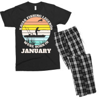 Kayak Fishing Legends Were Born January Cool Men's T-shirt Pajama Set | Artistshot