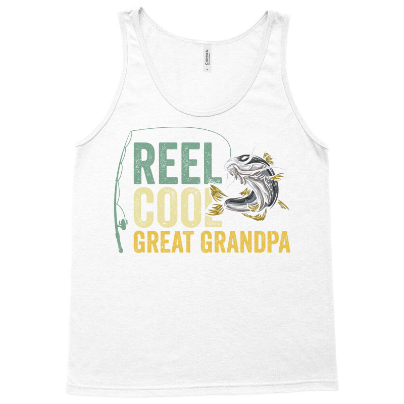 Reel Cool Great Grandpa Fisherman Fishing Stars Tank Top | Artistshot