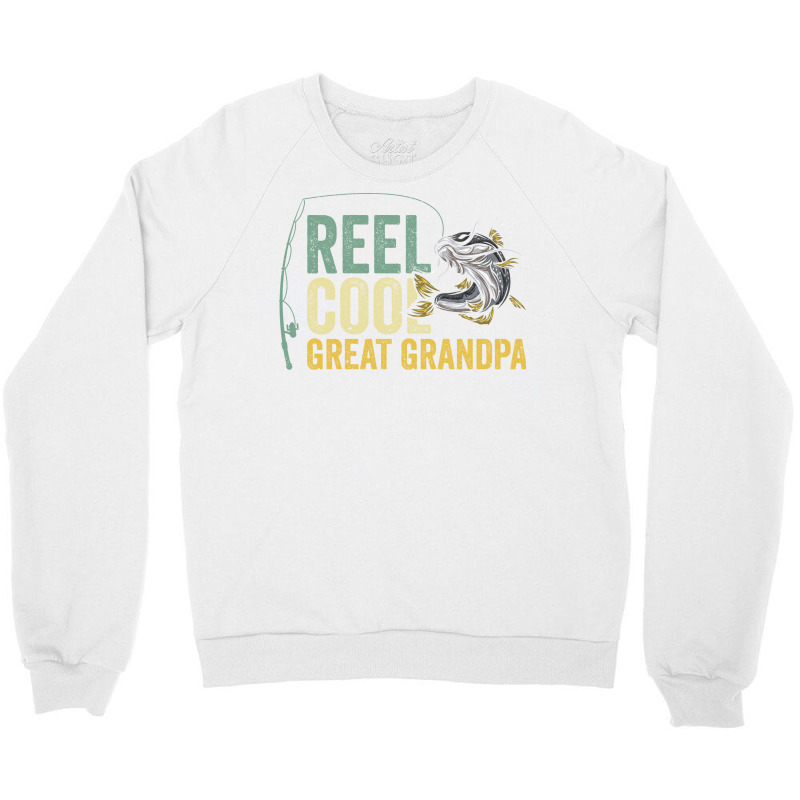 Reel Cool Great Grandpa Fisherman Fishing Stars Crewneck Sweatshirt | Artistshot