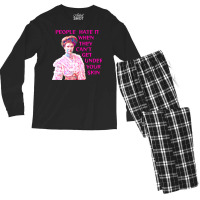 People Hate It When They Cant Get Under Your Skin Men's Long Sleeve Pajama Set | Artistshot