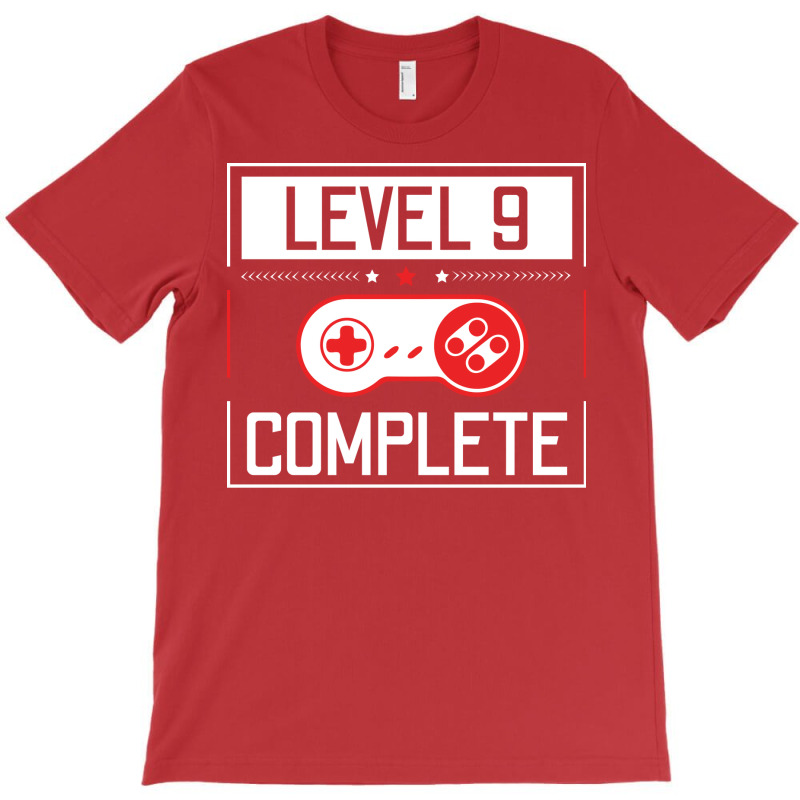 Level 9 Complete 9th Birthday Year Old Gamer Gift T-Shirt by rosyambilolf | Artistshot