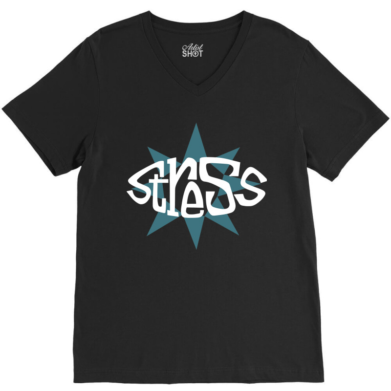 Stress Records V-neck Tee | Artistshot