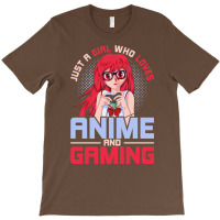 Just A Girl Who Loves Anime And Gaming Music T-shirt | Artistshot