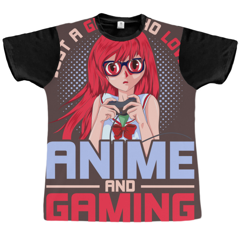 Just A Girl Who Loves Anime And Gaming Music Graphic T-shirt by inkidimerk | Artistshot