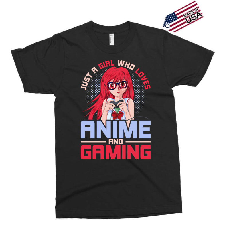 Just A Girl Who Loves Anime And Gaming Music Exclusive T-shirt by inkidimerk | Artistshot