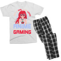 Just A Girl Who Loves Anime And Gaming Music Men's T-shirt Pajama Set | Artistshot