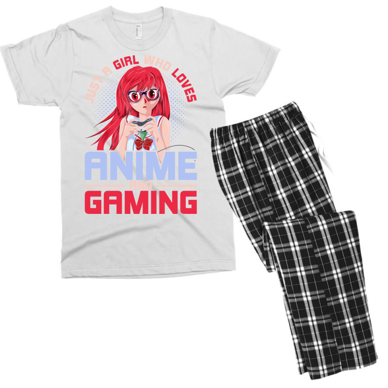 Just A Girl Who Loves Anime And Gaming Music Men's T-shirt Pajama Set by inkidimerk | Artistshot