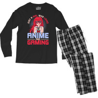 Just A Girl Who Loves Anime And Gaming Music Men's Long Sleeve Pajama Set | Artistshot