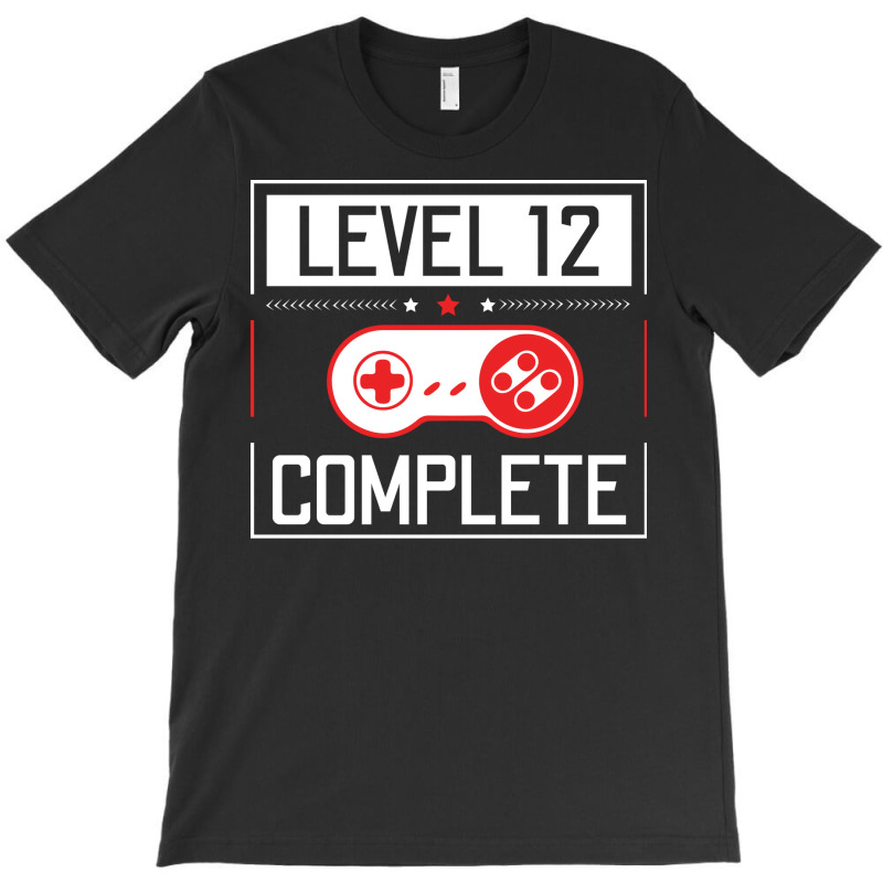 Level 12 Complete 12th Birthday Year Old Gamer Gif T-Shirt by inkidimerk | Artistshot