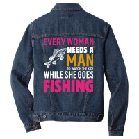 Every Woman Needs A Man To Watch The Kids When She Men Denim Jacket | Artistshot