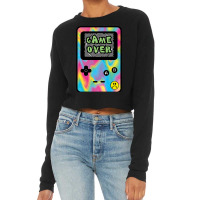 Game Over Video Game Design Love (1) (1) Cropped Sweater | Artistshot