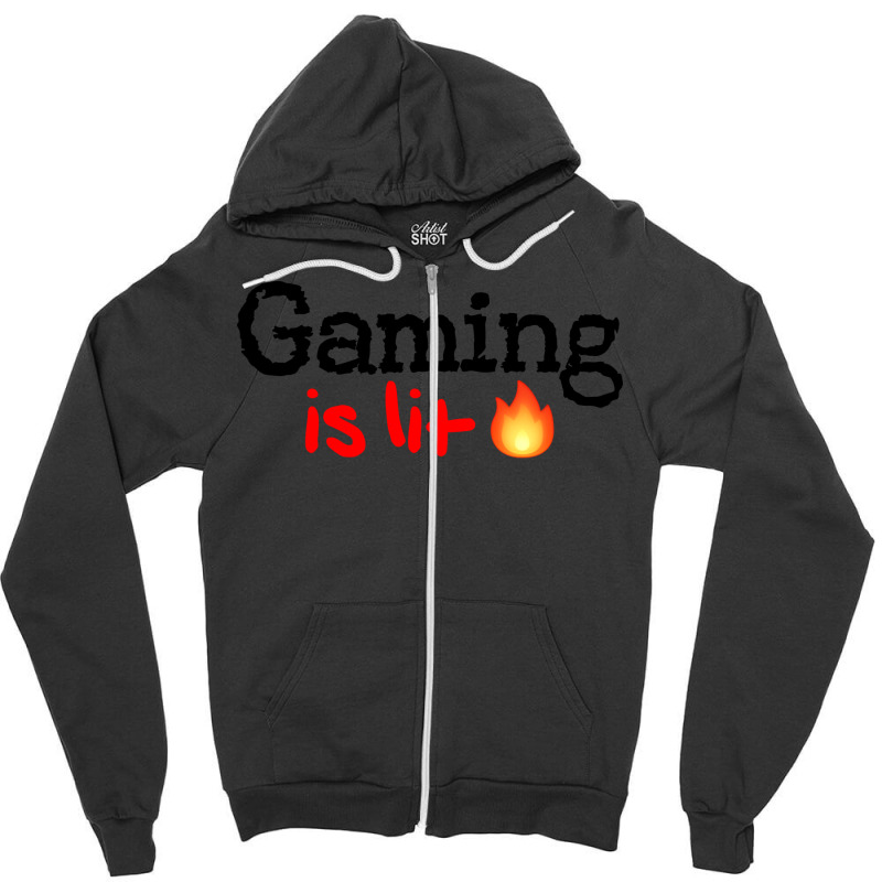 Gaming Is Lit Stars Zipper Hoodie by koyunsnoerw | Artistshot