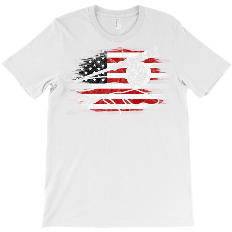 Fly Fishing Rod And Fly For American Fly Fishermen T-Shirt by vonnezramzele | Artistshot