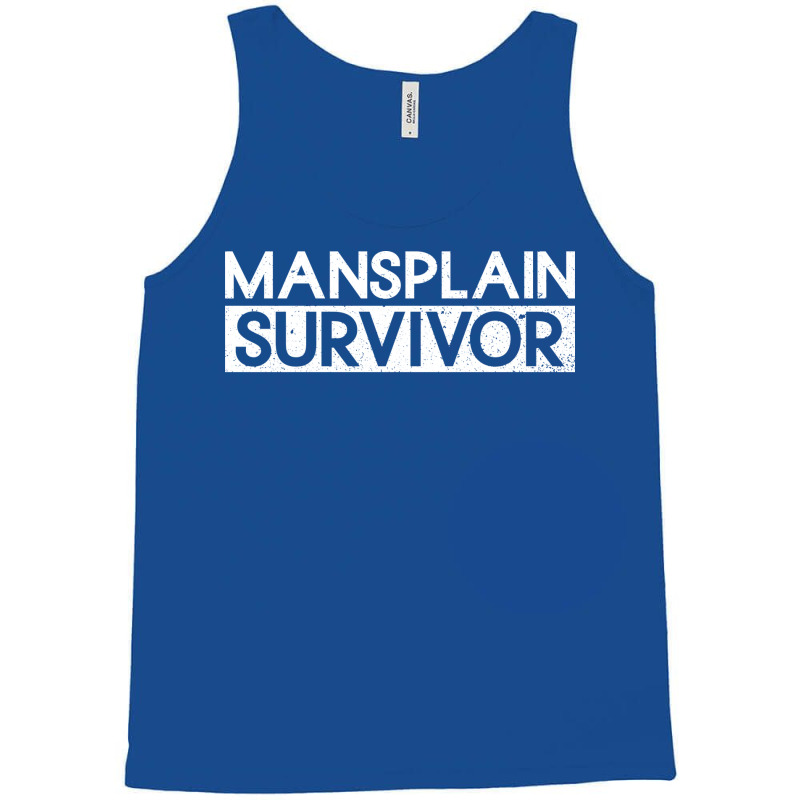 Mansplain Survivor Feminism Feminist Womens Rights Tank Top by vonnezramzele | Artistshot