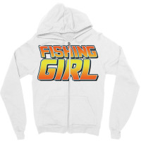 Fishing Girl Vintage Design Perfect Present For Mo Zipper Hoodie | Artistshot