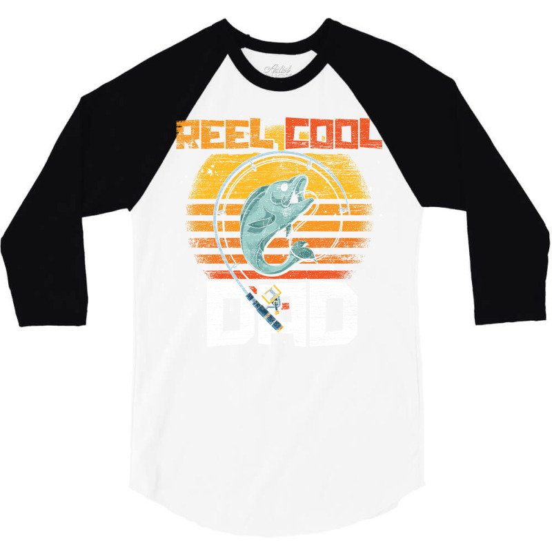 Fisherman Angle Fish Fathers Day Cool Dad Funny Fi 3/4 Sleeve Shirt | Artistshot