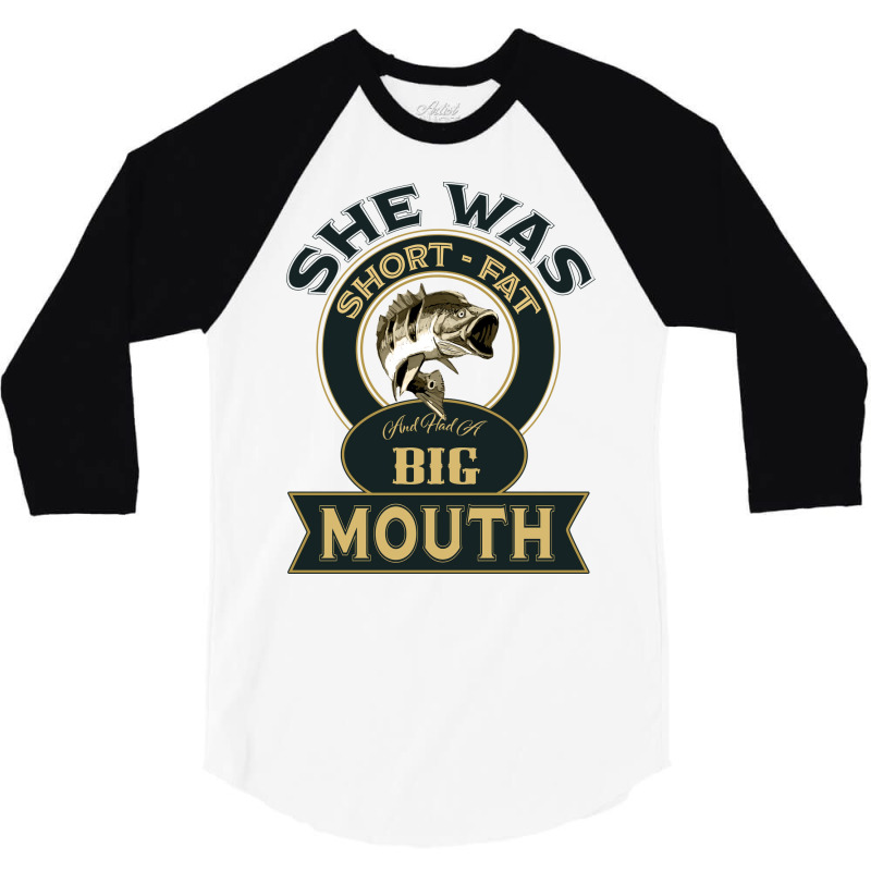 She Was Short Fat And Had A Big Mouth Hipster 3/4 Sleeve Shirt by botitefinos | Artistshot