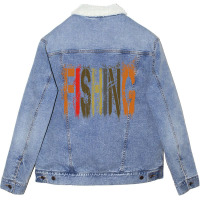 Fishing Cute Boy Unisex Sherpa-lined Denim Jacket | Artistshot