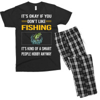 Funny Smart People Fishing Hipster Men's T-shirt Pajama Set | Artistshot