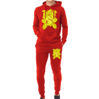 Yellow Leaves Red Hoodie & Jogger Set | Artistshot