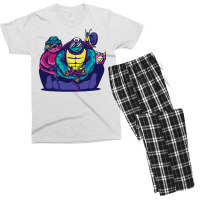 Slow Animals Gaming Retro Men's T-shirt Pajama Set | Artistshot