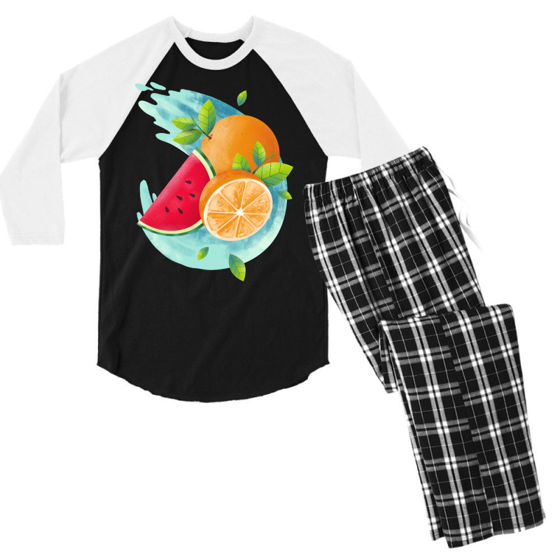 Fresh Fruits Gift Hipster Men's 3/4 Sleeve Pajama Set | Artistshot