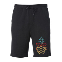 Summer Punk Pineapple Aesthetic Fleece Short | Artistshot