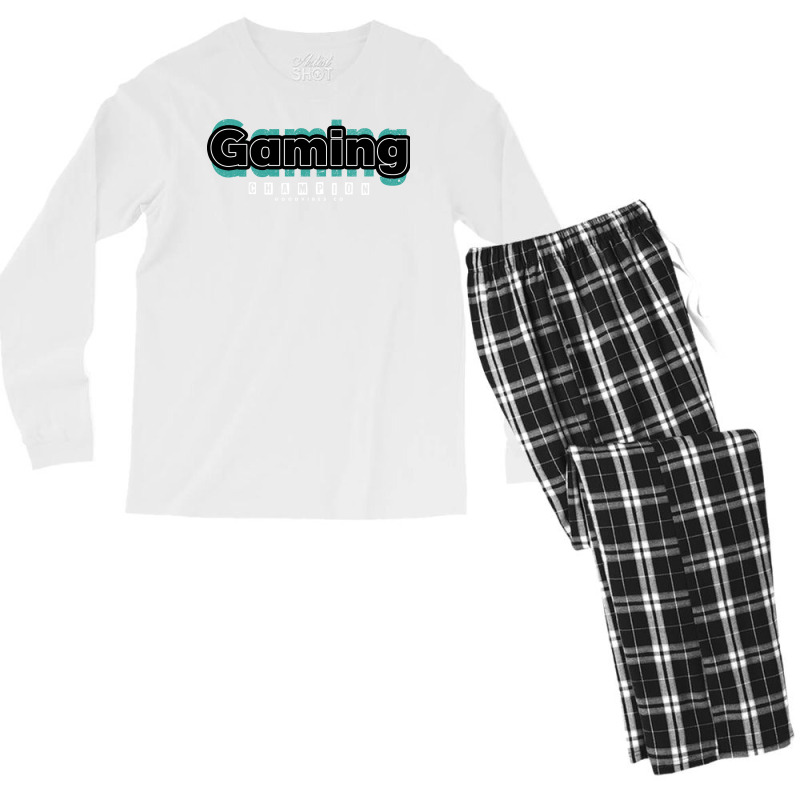 Gaming Champ Gift (1) (1) Men's Long Sleeve Pajama Set by assafidjafert | Artistshot