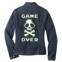 Game Over Yellow (1) Ladies Denim Jacket | Artistshot