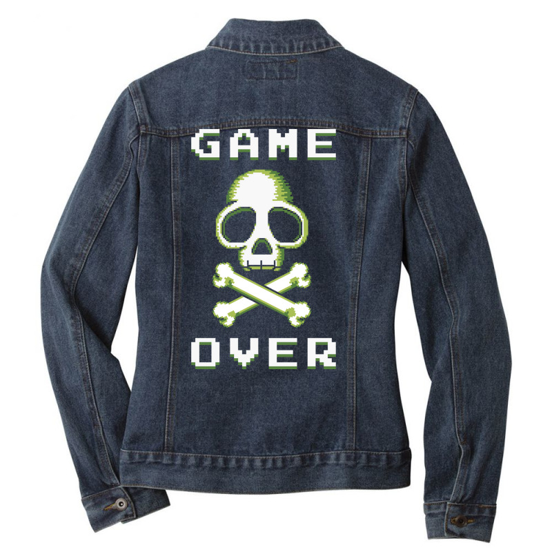 Game Over Yellow (1) Ladies Denim Jacket by sacacasrezz | Artistshot