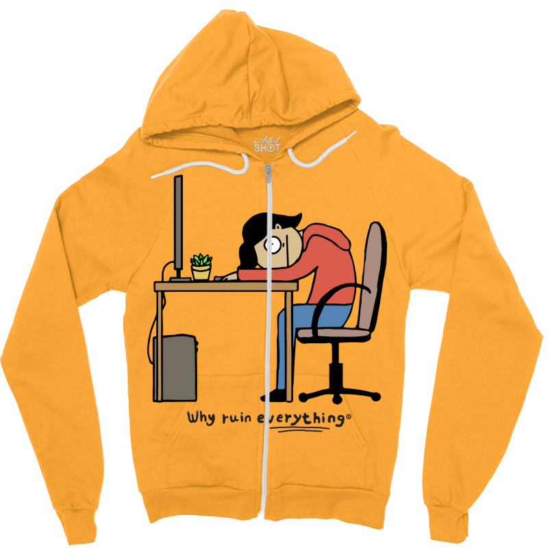 Hard Day At Work English Nature Zipper Hoodie | Artistshot