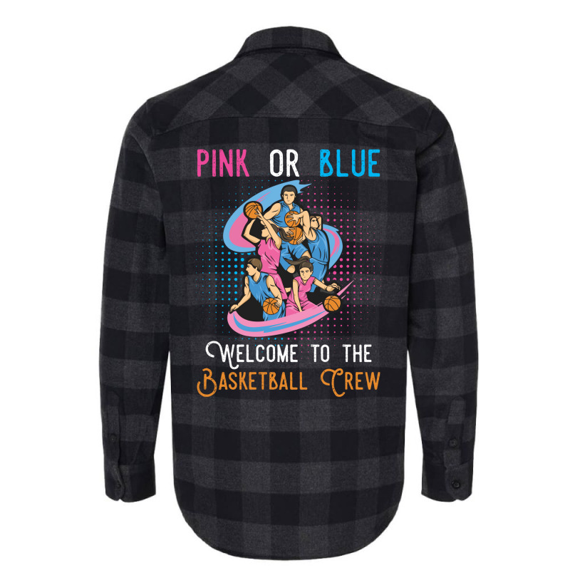 Gender Reveal Basketball Design For A Basketball F Flannel Shirt | Artistshot