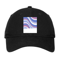 Bigender Pride Gently Wavy Varied Stripes Green Adjustable Cap | Artistshot