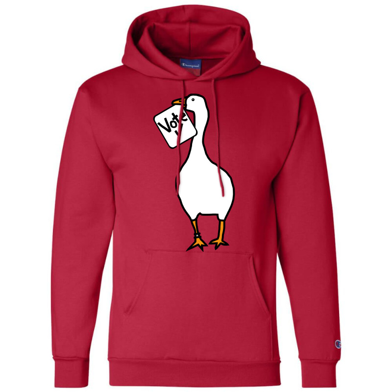 White Goose With Stolen Vote Message Boy (1) (1) Champion Hoodie | Artistshot