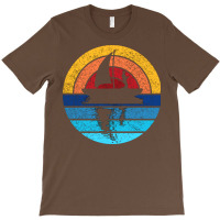 Fishing Outdoors Retro Sunset Design 80s Nature T-shirt | Artistshot