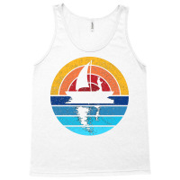 Fishing Outdoors Retro Sunset Design 80s Nature Tank Top | Artistshot