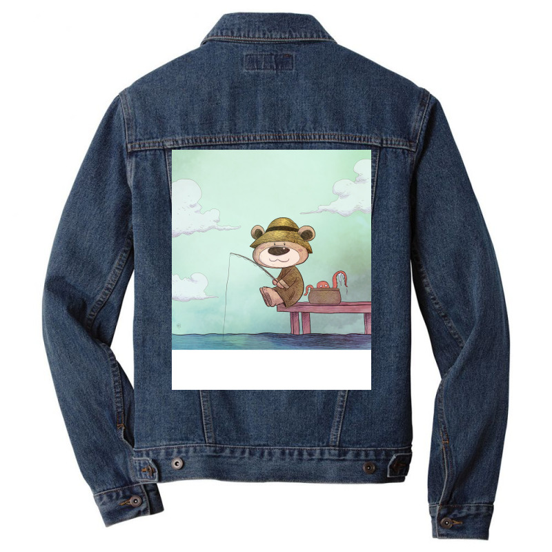 Gone Fishing Summer Tumblr Men Denim Jacket by duszekahumy | Artistshot