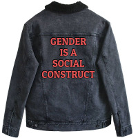 Gender Is A Social Construct Summer Unisex Sherpa-lined Denim Jacket | Artistshot