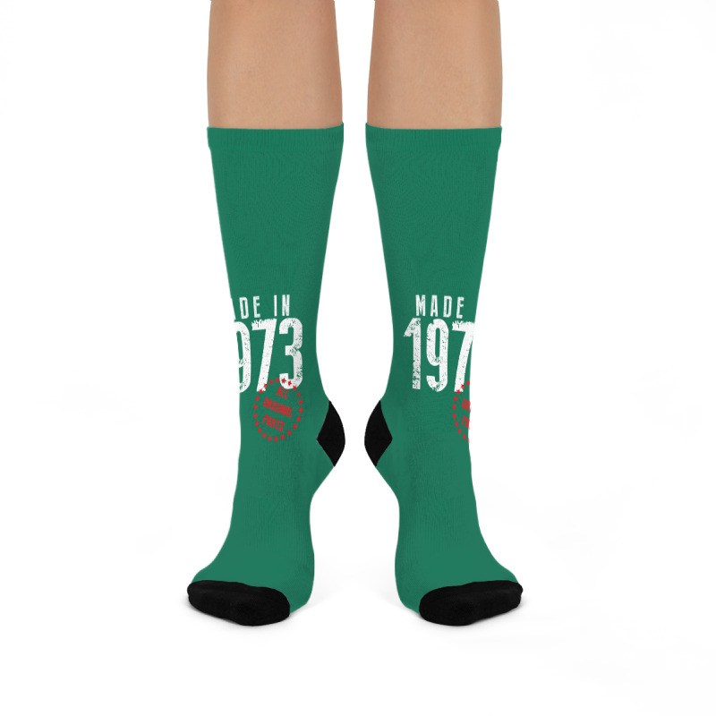 Made In 1973 All Original Parts Crew Socks | Artistshot